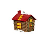 USC Trojans SC Interlock Log Cabin Ornament